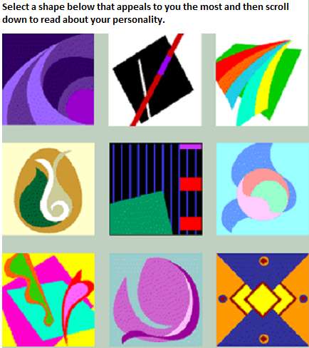 Shapes reveal Personality TEST